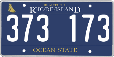 RI license plate 373173