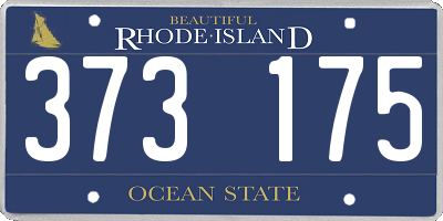 RI license plate 373175