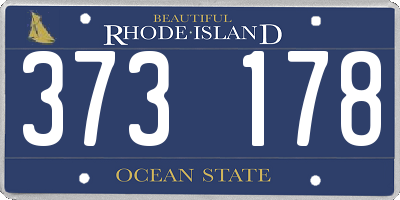 RI license plate 373178