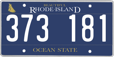 RI license plate 373181