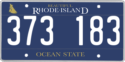RI license plate 373183