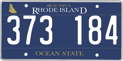 RI license plate 373184