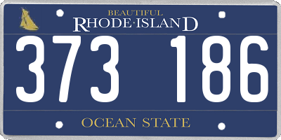 RI license plate 373186