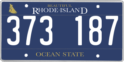 RI license plate 373187
