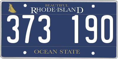 RI license plate 373190