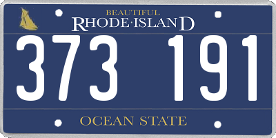 RI license plate 373191