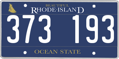 RI license plate 373193