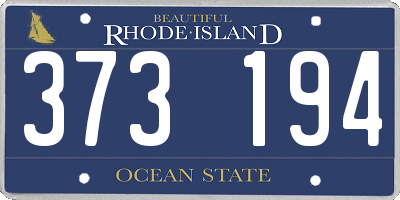 RI license plate 373194