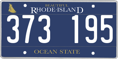 RI license plate 373195