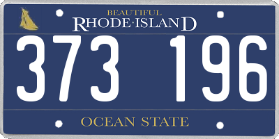 RI license plate 373196