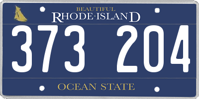 RI license plate 373204