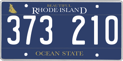 RI license plate 373210