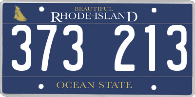 RI license plate 373213