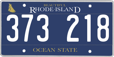 RI license plate 373218