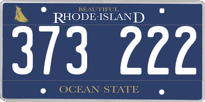 RI license plate 373222