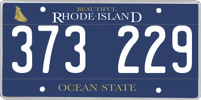 RI license plate 373229
