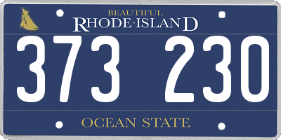 RI license plate 373230