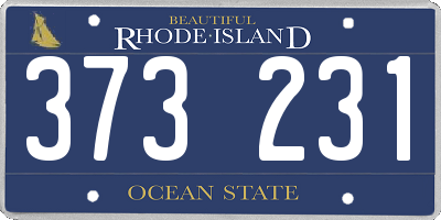 RI license plate 373231
