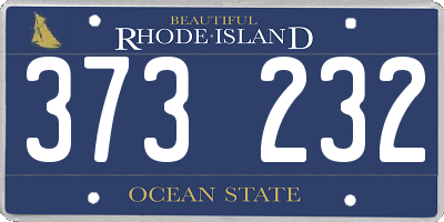 RI license plate 373232