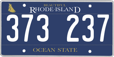 RI license plate 373237