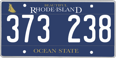 RI license plate 373238