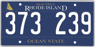 RI license plate 373239