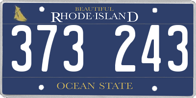 RI license plate 373243