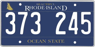 RI license plate 373245