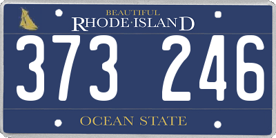 RI license plate 373246
