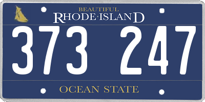 RI license plate 373247