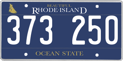 RI license plate 373250