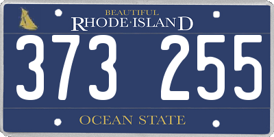 RI license plate 373255