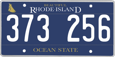 RI license plate 373256