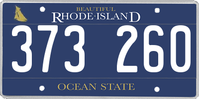 RI license plate 373260