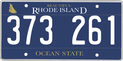 RI license plate 373261