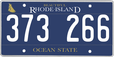RI license plate 373266