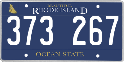 RI license plate 373267