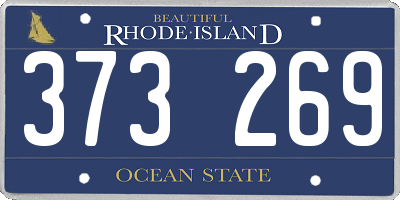 RI license plate 373269