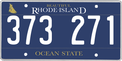 RI license plate 373271