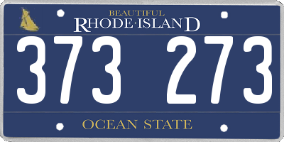 RI license plate 373273