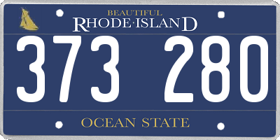 RI license plate 373280