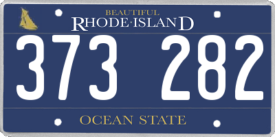 RI license plate 373282