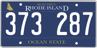 RI license plate 373287