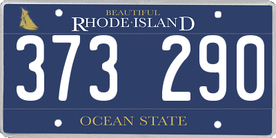 RI license plate 373290
