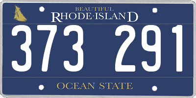 RI license plate 373291