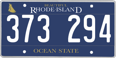 RI license plate 373294