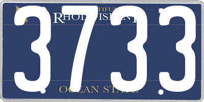 RI license plate 3733