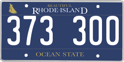 RI license plate 373300