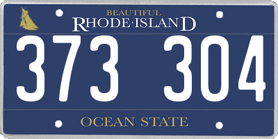 RI license plate 373304