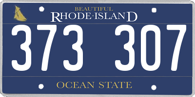 RI license plate 373307